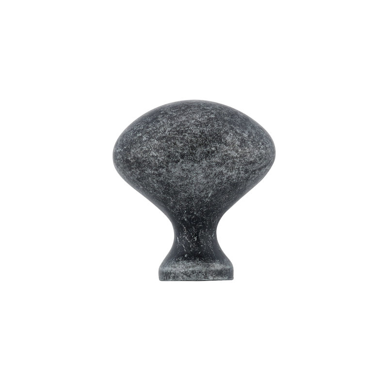 Expression Oval Knob, Natural Iron