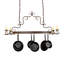 54" Long Elara 4 Light Pot Rack