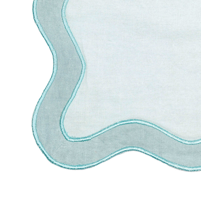 Wavy Challah Cover, Sea Blue