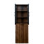 Vitrine de rangement escamotable moderne en bois 71,3 po H 4 niveaux avec 2 portes en verre pour l'organisation de salon et de magasin High Multi-858819277