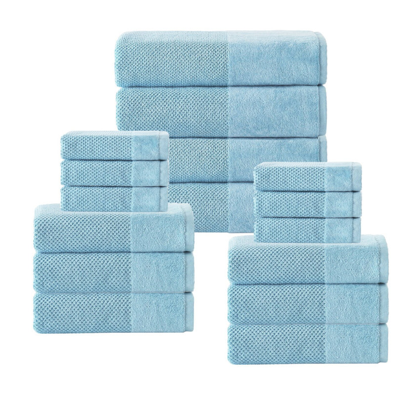 Ensemble de serviettes en coton turc 16 pièces Schnell, Turquoise