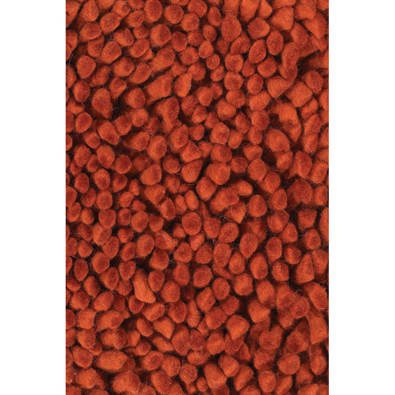 Luxurious Crimson Shag 5' x 7' Handwoven Wool & Viscose Rug