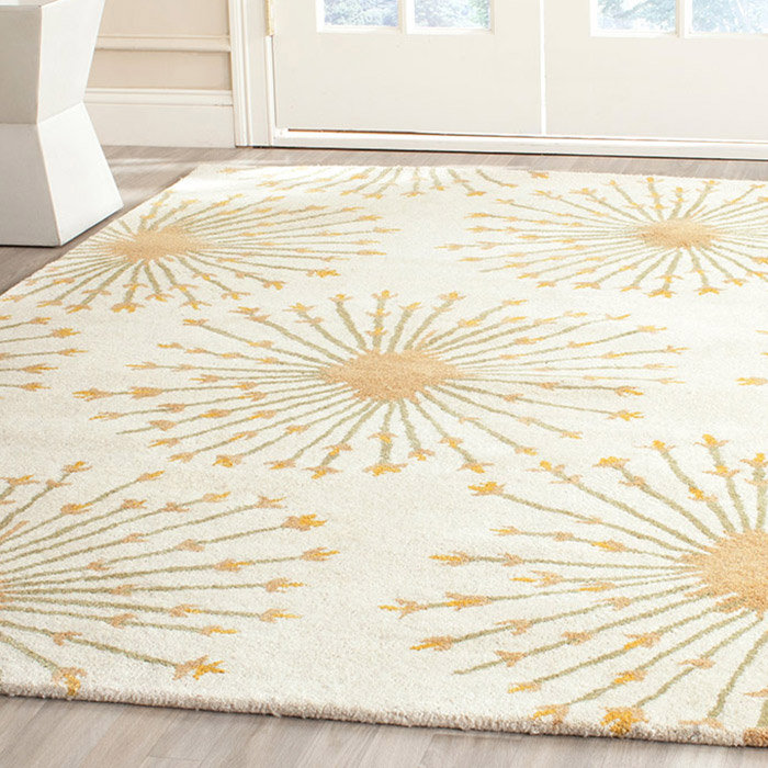 Mccullough Hand-Tufted Wool Beige/Gold Area Rug