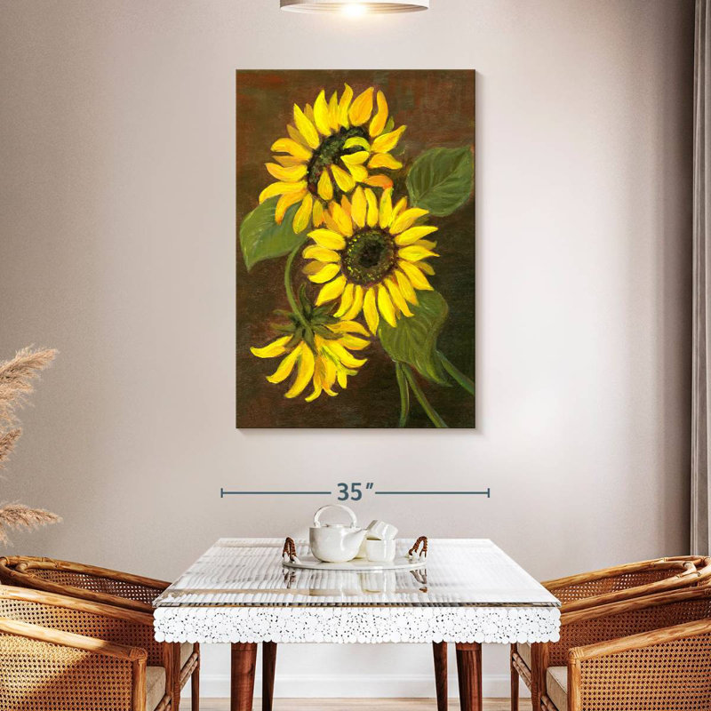 Harnek Rustic Sunflowers, 48" H x 32" W