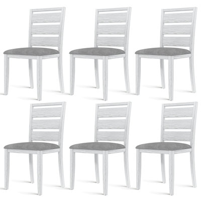 Chaises de salle à manger en bois massif, chaises rembourrées en bois d'hévéa avec accoudoirs de cuisine pour la salle à manger