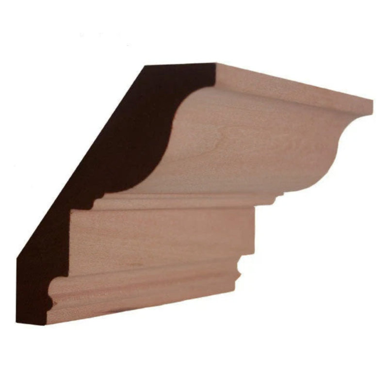 Couronne coloniale non finie EWCR47, Cerisier, H 4 po x l 0,75 po x P 42 po