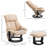 Massage Recliner Chair With Ottoman, 360° Swivel Recliner And Footstool, 10 Point Vibration, PU Leather Reclining Chair With Side Pocket And Remote Control
