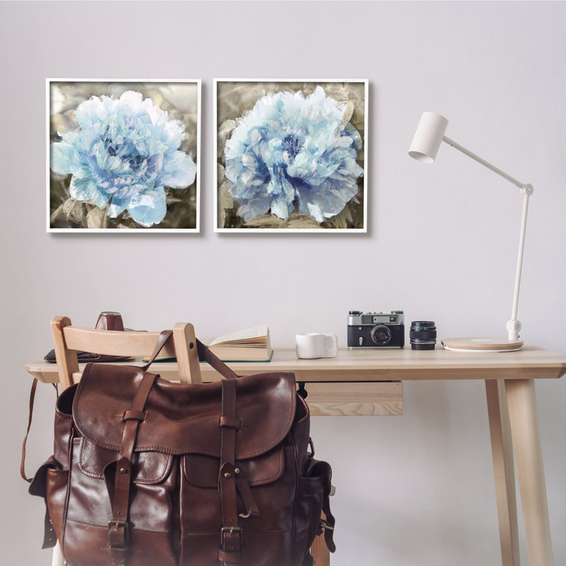 Oeillet éphémère en fleurs, peinture de bokeh rétro distincte, Shawna Sullivan, H 17 po x l 17 po