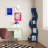 Corner Bookshelf, 5 Tier Modern Wall Shelf Bookcase Small Storage Rack Stylish Accent Wavy For Small Space, Plant Stand, Orange-607043437-634599739