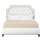 Audrey/Asher Queen Tufted Upholstered Low Profile Panel Bed