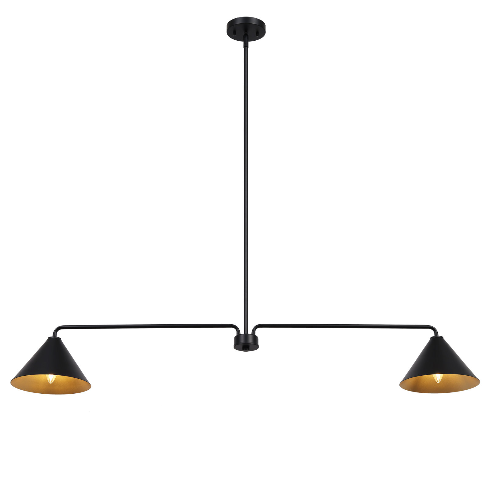2 Light Pendant, Black