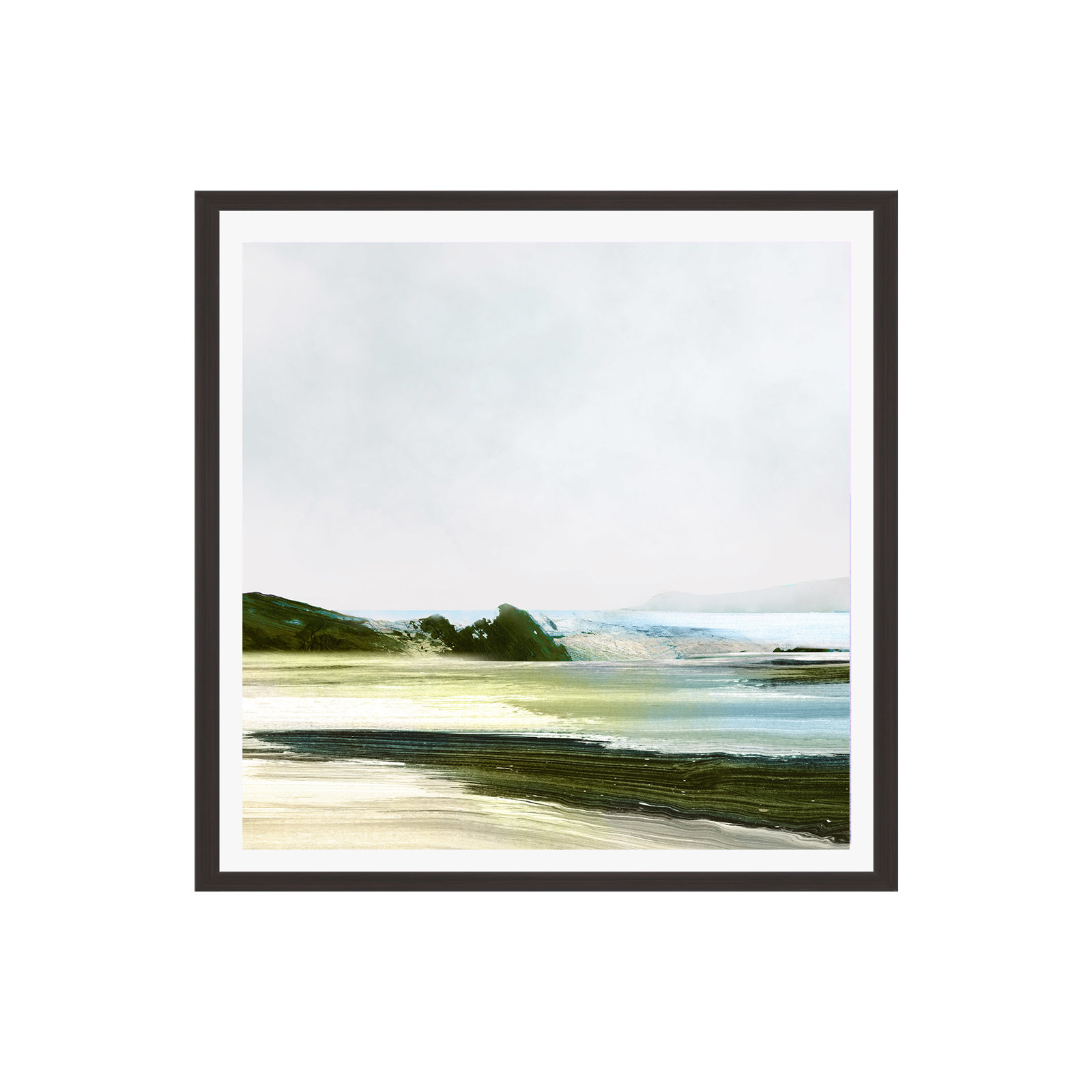 Padstow Painting, Yes, Espresso Framed Paper, 36" H x 36" W x 0.75" D