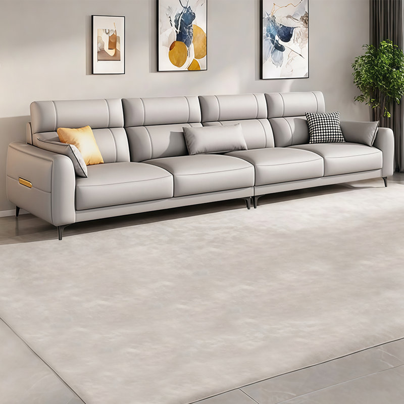 Canapé à rangée droite de luxe américain, H 35,43 po x l 133,85 po x P 36,22 po, 4