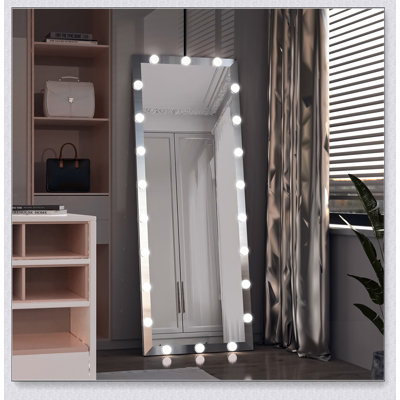 Miroir de salle de bain mural pour chambre double avec ampoules à DEL