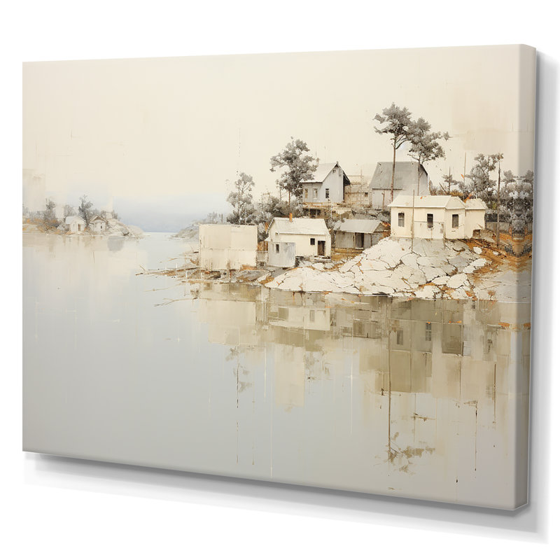 Lakehouse Tranquility sur toile, H 24 po x l 32 po x P 1 po, Toile tendue