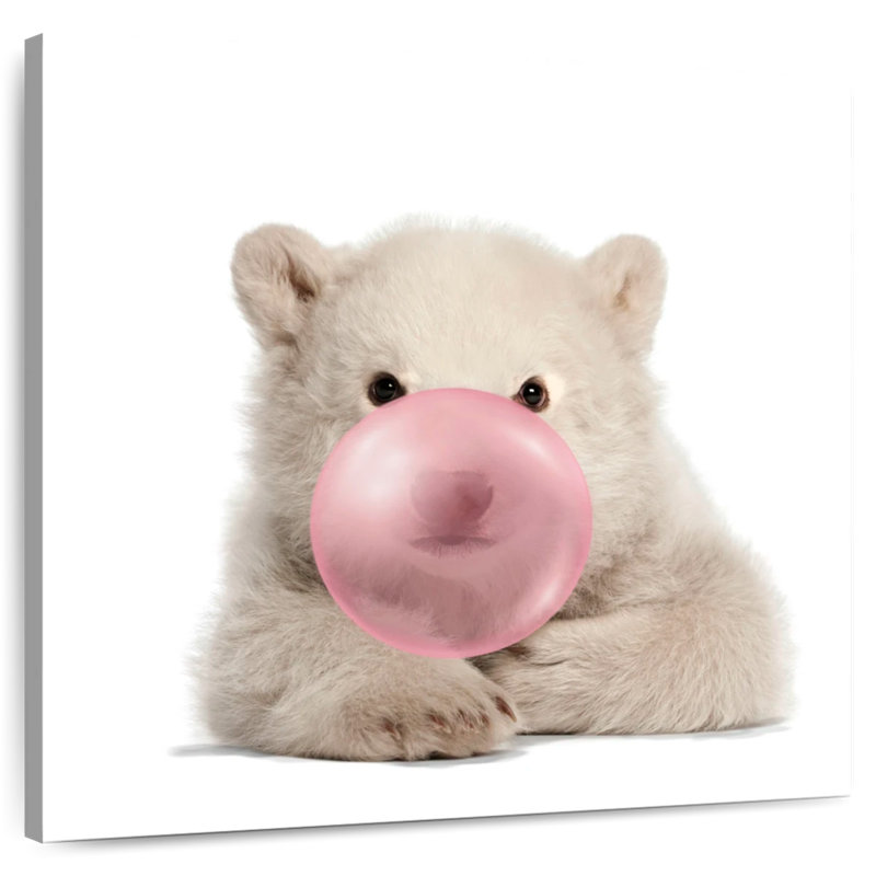 Ketti Polar Bear Bubble Gum, 10" H x 10" W