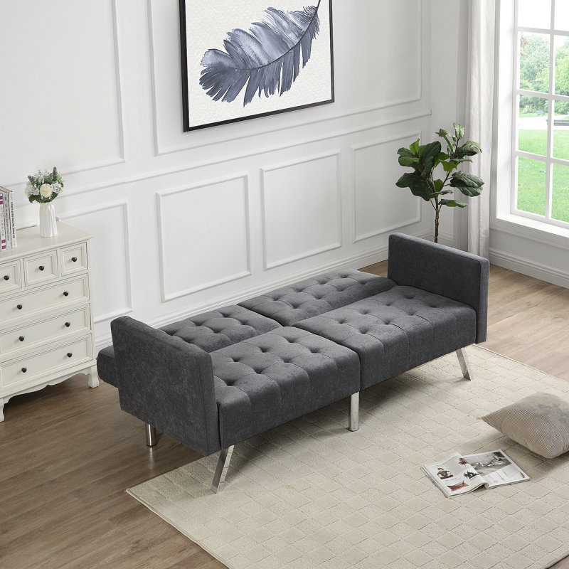 Canapé-lit Loveseat, Gris foncé