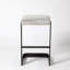 Upholstered Stool with Metal Frame