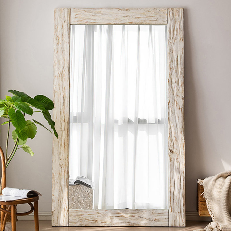 Miroirs pleine longueur rectangulaires en bois massif, 70.87" H x 31.5" W