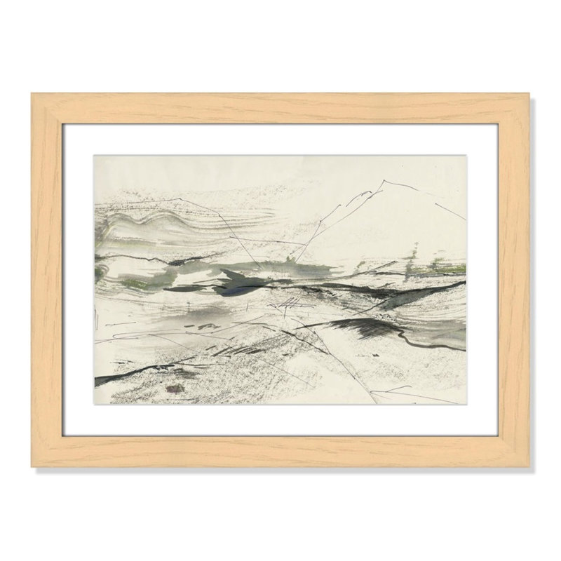 " Green Sketches " by PI Studio, Blanc, Cadre naturel en cube naturel, H 18,5 po x l 24,5 po x P 1,25 po
