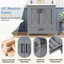 Meuble-lavabo de 30 pouces avec lavabo simple, structure en bois massif et panneau de fibres à densité moyenne, 2 portes à fermeture en douceur, 1 tiroir divisé, 2 tablettes de rangement, un grand espace de rangement, idéal pour les petites et moyenn-1095315555