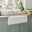 Whitehaus Collection Reversible Fireclay Kitchen Sink with Grid: Three Edge Frame, Plain Front Apron-214787918