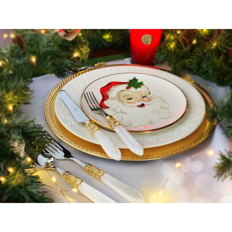 Melodia 5 Piece Place Setting White, Gray