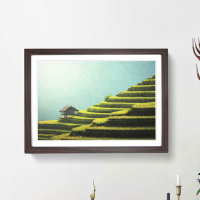 Rice Plantation in Cambodia - Picture Frame Painting Print
