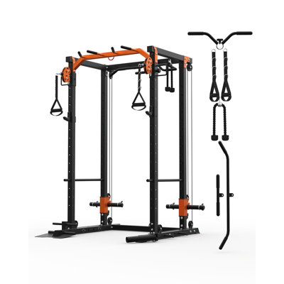 Cage électrique 2000LBS avec câble croisé et double poulie - support à squat pour l'entraînement complet du corps