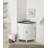 Benton Collection 24 Inch Cottage Freestanding White Triadsville Corner Bathroom Vanity, Single Sink, Black Granite Top, Fully Assembled