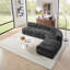 Canapé modulaire semi-incurvé 116,5 po Chenille-739930659