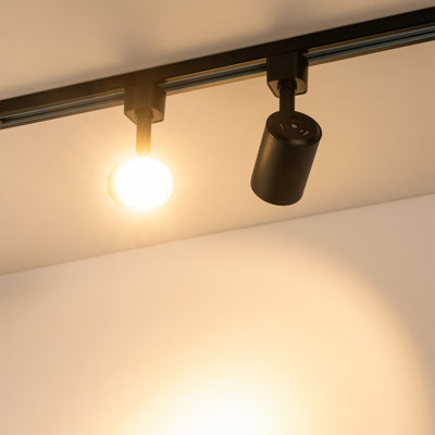 Têtes d'éclairage à DEL à intensité variable compatibles avec un projecteur de plafond à rail H de type circuit unique pour une exposition d'art mural décorative