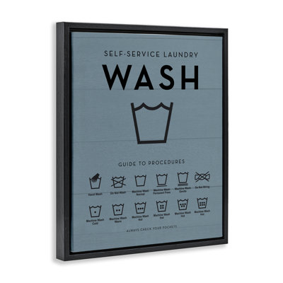 «Laundry Reminders», art mural encadré sur toile flottante
