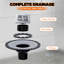 Ensemble de bordure de douche 48 "x 48" avec plateau, membrane, joints, bride de collage et outils d'installation - Sortie centrale-111995914-113215081-122803692