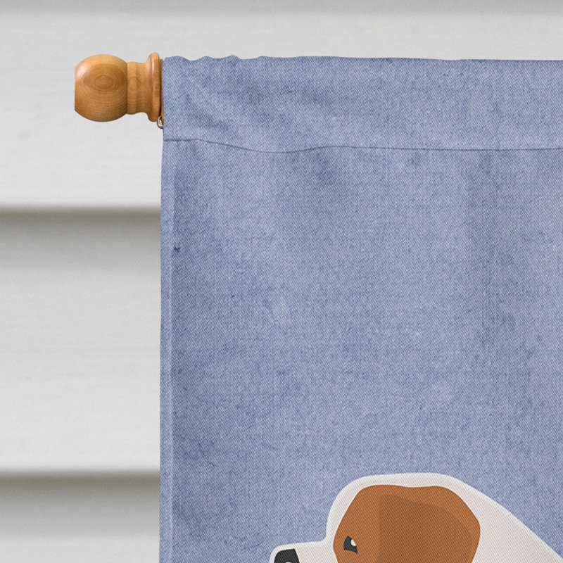 Polyester 2 côtés 40 x 28 po welcome drapeau maison, Saint-Bernard debout
