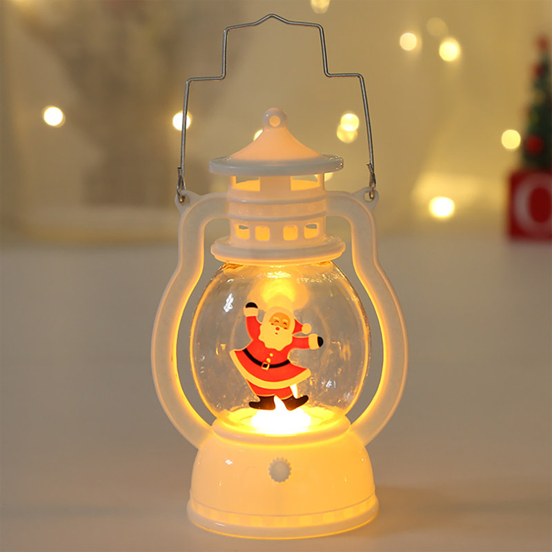 Décoration de Noël lanterne portative à petite lampe à huile