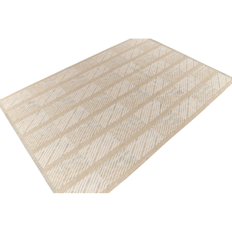 Scandinavian Wool Geometric Area Rug, Rectangle 12' x 18'