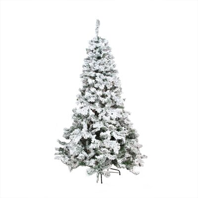 7.5' Green Heavily Flocked Pine Medium Artificial Christmas Tree - Unlit -  Northlight Seasonal, M88561