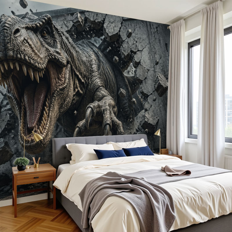 Adhésif mural pelez et collez, Tyrannosaurus Rex, L 100 po x l 144 po