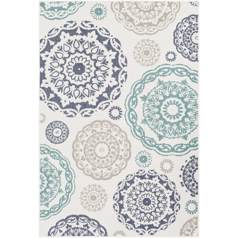 Tapis tissé à la machine Merriwood, Rectangle 3 pi 6 po x 5 pi 6 po, Vert / Brun / Gris