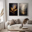 Art mural encadré, impressions murales abstraites rétro sur toile 16 po x 24 po-1123831131-1123831130
