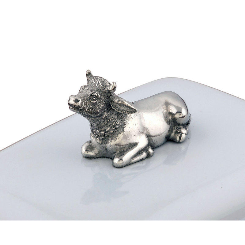 Garden Friends Stoneware Butter Dish