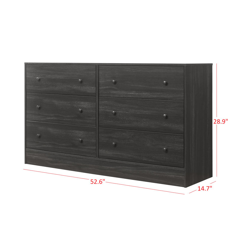 Commode double l 6,6 po Burkin, Gris