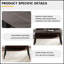 Table de salle à manger moderne en pierre artificielle avec bord incurvé et pieds en métal noir, pouvant accueillir 6 à 8 personnes, durable et élégante-2035437643-2035437646