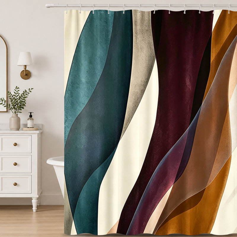 Shower Curtains with Hooks Included