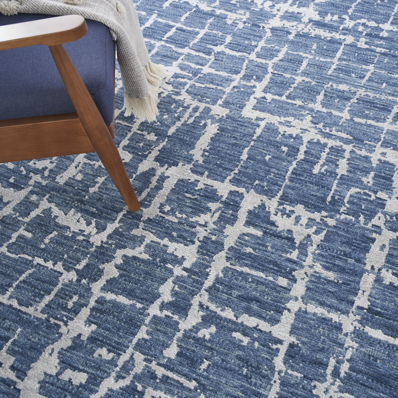 Runner Abstract Hand Woven Area Rug, Rectangle 8'6" x 11'6"
