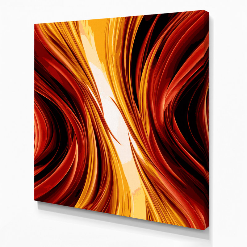 Gradient Abstract 2 Brown Canvas Wall Art, 8" H x 8" W