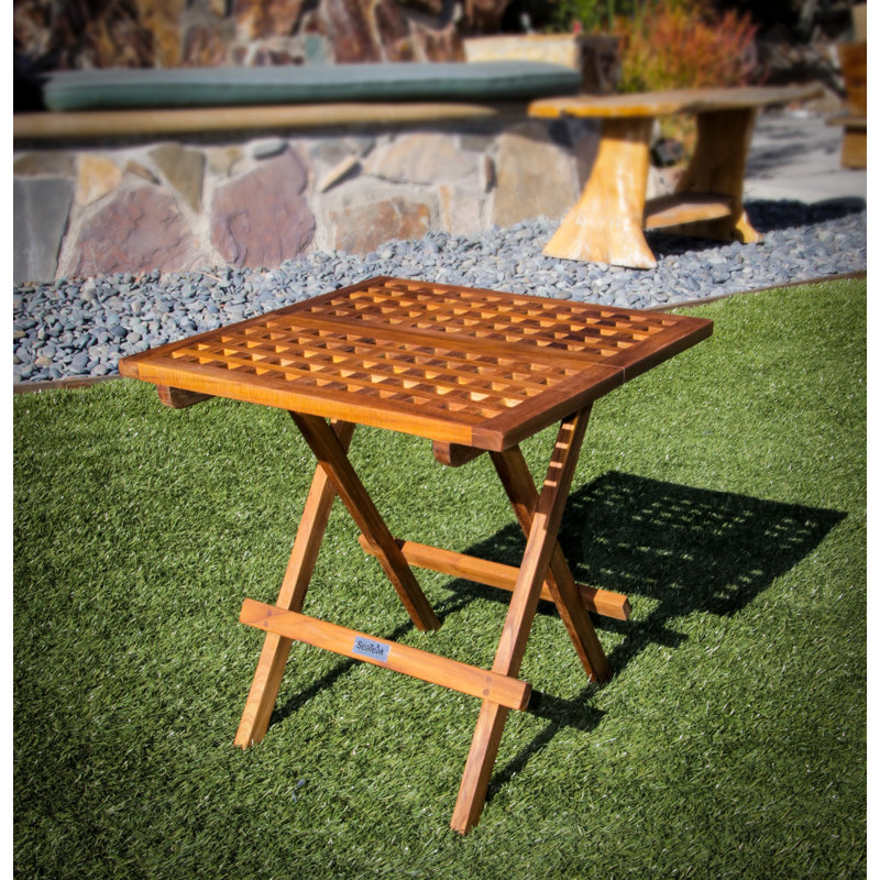 Brumiss Square Teak Solid Wood Yes Outdoor Side Table , 20 " W 20 " D