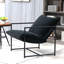 Fauteuil d'appoint élégant en velours moderne, fauteuil inclinable contemporain à structure en métal avec coussin de siège profond pour bureau à domicile-1144642341
