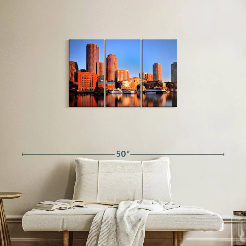 Boston Harbor Morning, H 20 po x l 33 po